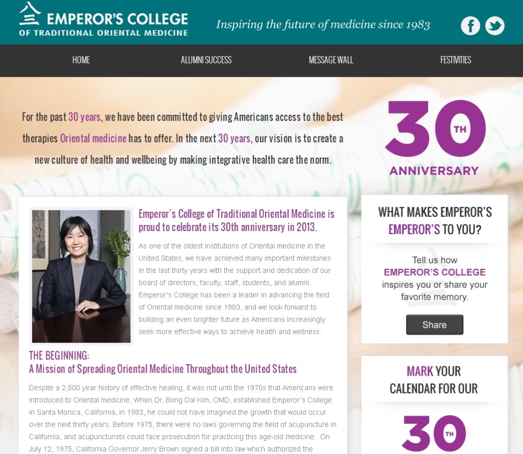 30 anniversary microsite